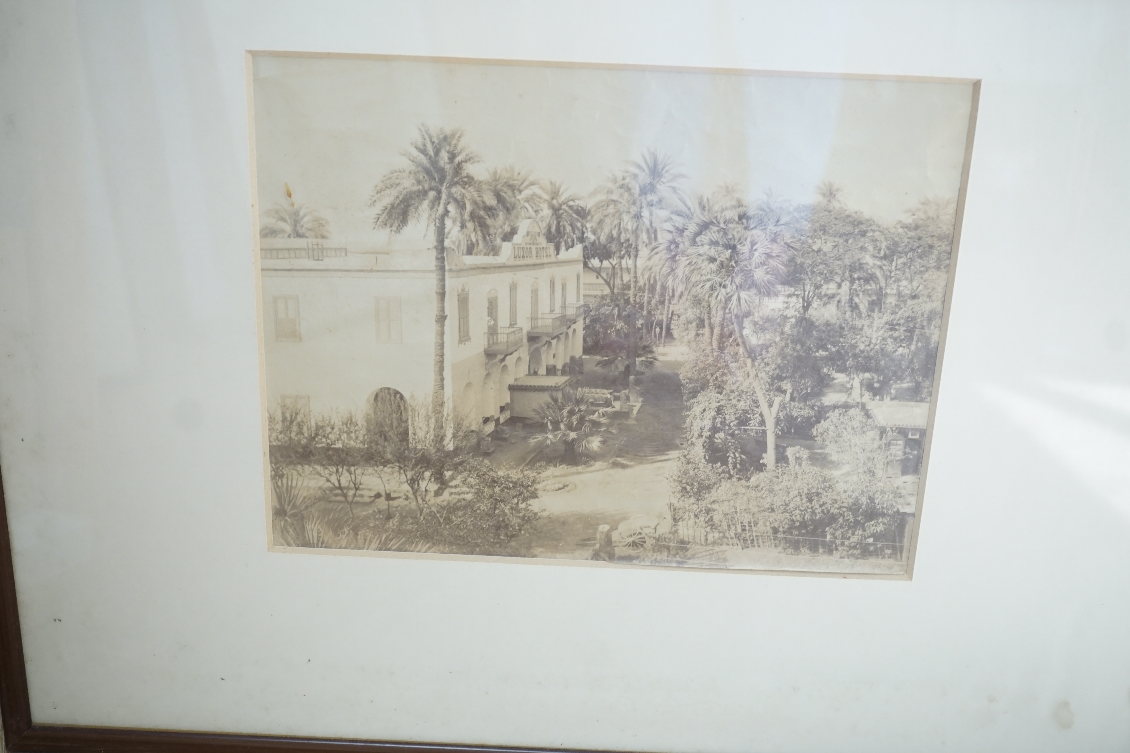 Antonio Beato (1835-1906), twelve assorted black and white photographs: The Palace at Philae, c.1862; The Temple at Philae, c.1862; Luxor Hotel; The Temple at Luxor, c.1862 (mount badly foxed); Karnak; Philae Cue d'est;